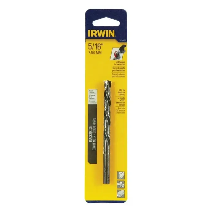 [042526605208] IRWIN - 5/16"  HIGH SPEED STEEL DRILL BIT CARDED