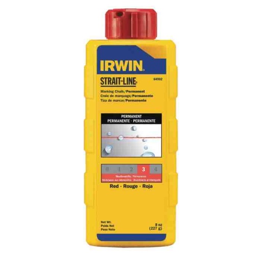 [024721500120] IRWIN RED POWDER CHALK 8OZ - 64902