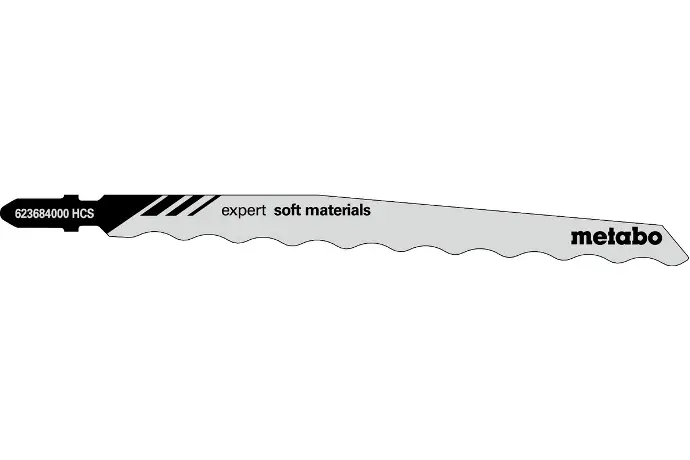 [4007430434180] JIG SAW BLADE EXP SOFT MATERIALS 126MM T313AW SINGLE METABO - 623684000