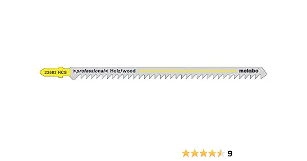 [4007430135308] JIG SAW BLADE FAST WOOD 150/4.0MM 6T T744D METABO - 623603000