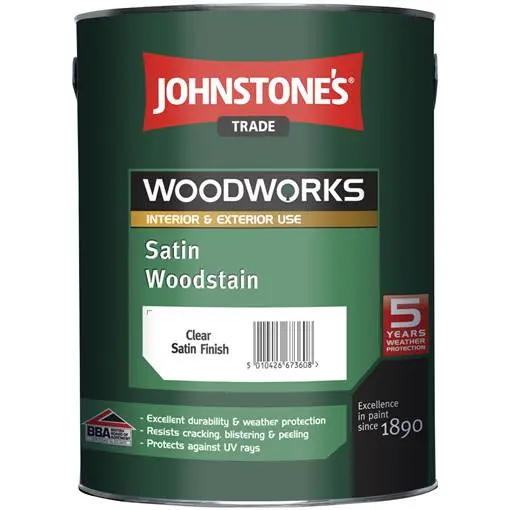 [5010426673608] JOHNSTON - SATIN WOOD STAIN SATIN CLEAR PINE 5 LT