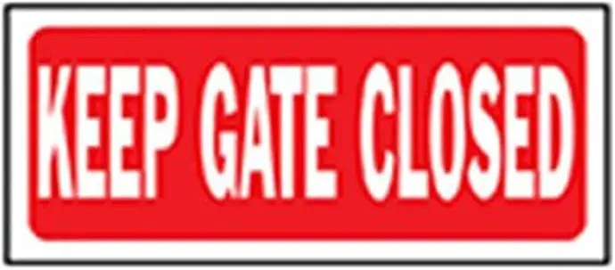 [029069230081] KEEP GATE CLOSED SIGN 9" X 14 " HY-KO - 23008