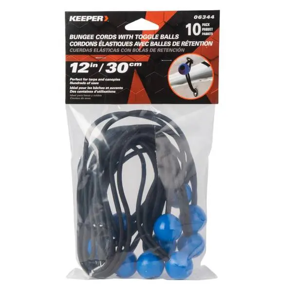 [051643063440] KEEPER TARP BUNGEE CORD 10PK - 06344