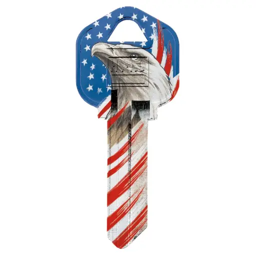 [029069735739] KEYBLANK KWIKSET LOCK NATIONAL USA EAGLE HY-KO - KW1-31