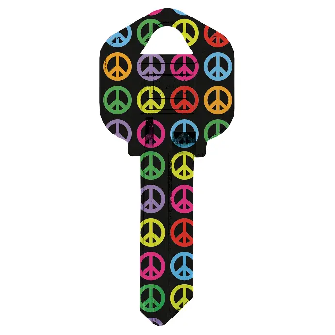 [029069735746] KEYBLANK KWIKSET LOCK PEACE SIGN HY-KO - KW1-32