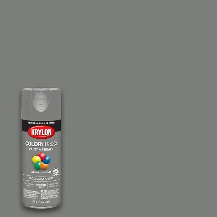 [724504055136] KRYLON SPRAY PAINT 5513 GLOSS CLASSIC GRAY CAN - K05513007 
