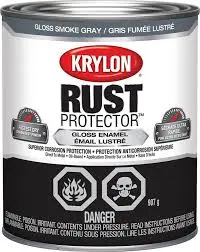 [724504692096] KRYLON PAINT 69209 RUST PROTECTOR GLOSS SMOKE GRAY QUART - K06920900