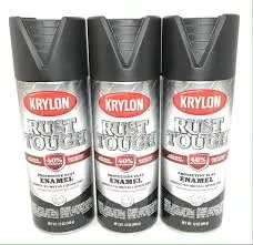 [724504092186] KRYLON RTA9218 ROUGH TOUGH FLAT BLACK ENAMEL CAN - K09218008