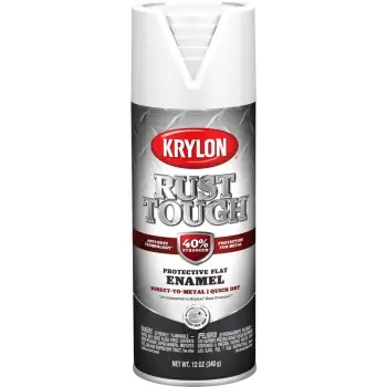 [724504092193] KRYLON RTA9219 FLAT WHITE ENAMEL CAN - K09219008