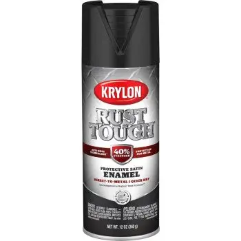 [724504082903] KRYLON RTA9269 SATIN BLACK ENAMEL CAN - K09269008