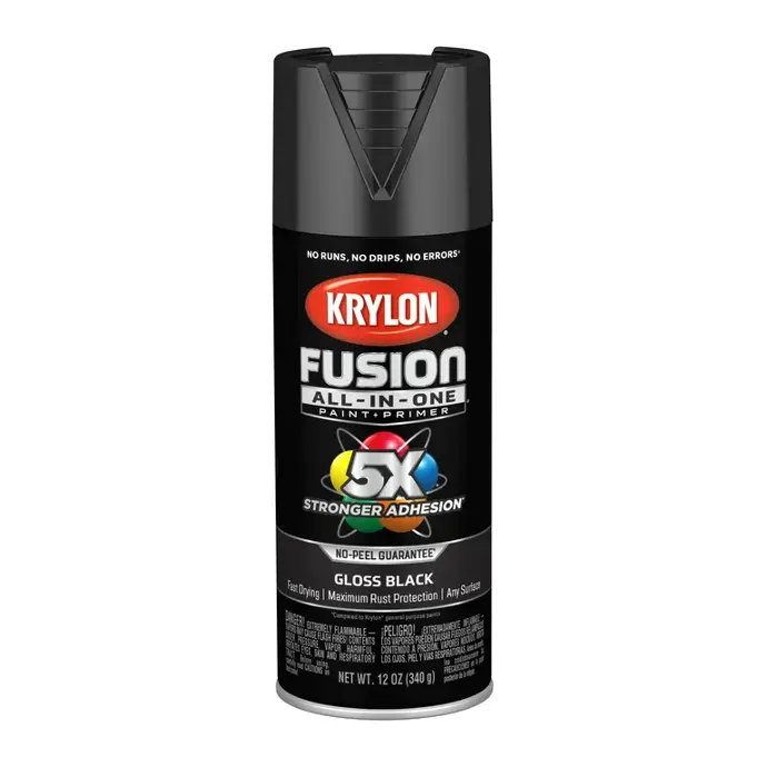 [724504027027] KRYLON SPRAY PAINT 2702 GLOSS BLACK CAN - K02702007