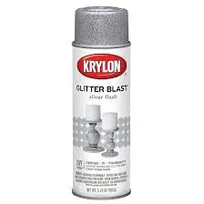 [724504038023] KRYLON SPRAY PAINT 3802 GLITTER BLAST SILVER FLASH - K03802A00