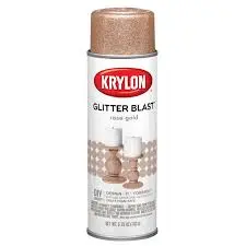 [724504073802] KRYLON SPRAY PAINT 3818 GLITTER BLAST ROSE GOLD CAN - K03818A00