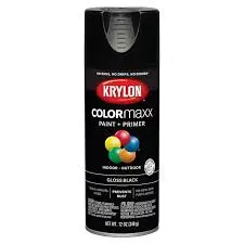 [724504055051] KRYLON SPRAY PAINT 5505 GLOSS BLACK COLOR MAXX - K05505007