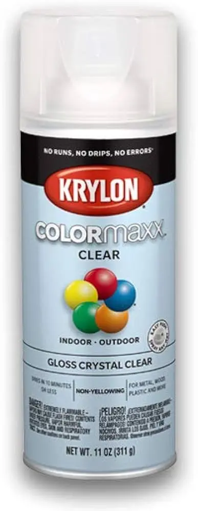 [724504055150] KRYLON SPRAY PAINT 5515 GLOSS CRYSTAL CLEAR COLOR MAXX - K05515007