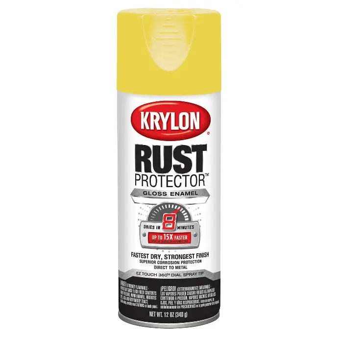 [724504690108] KRYLON SPRAY PAINT 69010 RUST PROTECTOR GLOSS YELLOW - K06901000