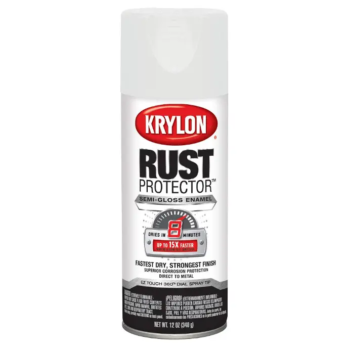 [724504690207] KRYLON SPRAY PAINT 69020 RUST PROTECTOR SEMI GLOSS WHITE - K06902000