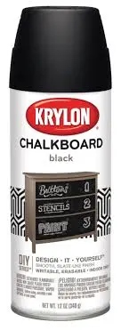 [075577008070] KRYLON SPRAY PAINT 807 CHALKBOARD BLACK CAN - 100807007