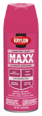 [724504091295] KRYLON SPRAY PAINT 9129 GLOSS MAMBO PINK MAXX ULTIMATE COVERAGE - K09129000