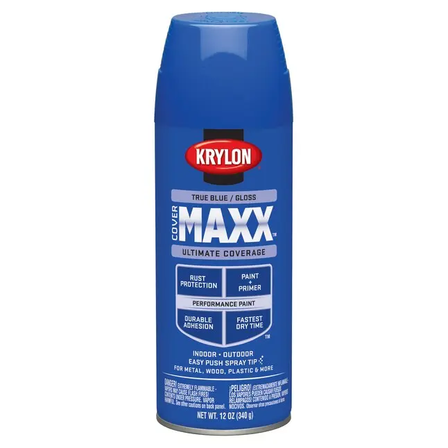 [724504091448] KRYLON SPRAY PAINT 9144 GLOSS TRUE BLUE MAXX ULTIMATE COVERAGE - K09144000