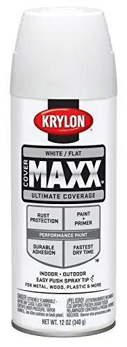 [724504091493] KRYLON SPRAY PAINT 9149 FLAT WHITE MAXX ULTIMATE COVERAGE - K09149000