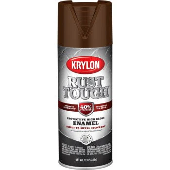 [724504082842] KRYLON SPRAY PAINT RTA9263 GLOSS LEATHER BROWN CAN - K09263008