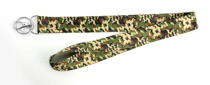 [029069752774] LANDYARD 18" POLYESTER CAMOUFLAGE CLIP END HY-KO - LAN-102
