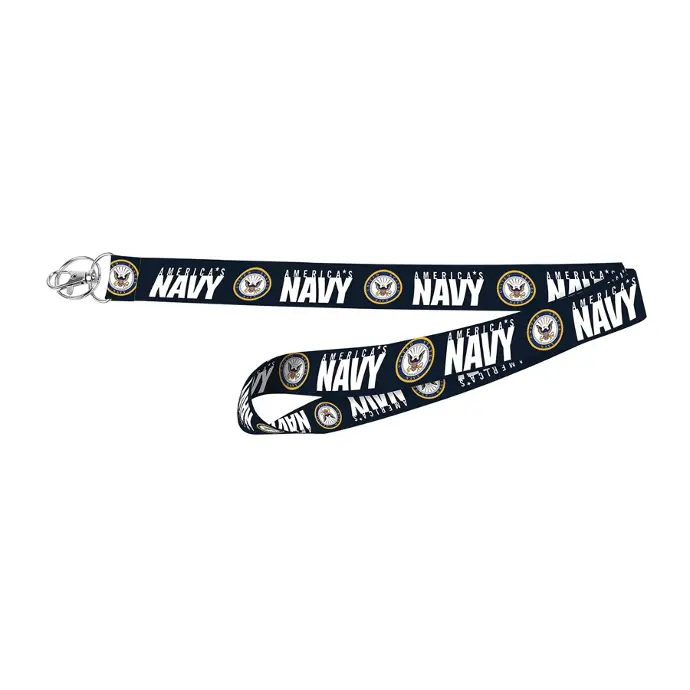 [029069752958] LANDYARD 18" POLYESTER NAVY CLIP END HY-KO - LAN-120