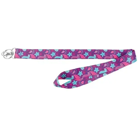[029069752934] LANDYARD 18" POLYESTER PURPLE CLIP END HY-KO - LAN-118