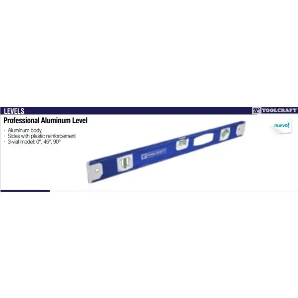 [7501892834566] LEVEL- ALUMINUM PRO 24" TOOL CRAFT. TC0456