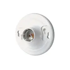 [078477103180] LEVITON White Ceiling Lampholder - 8829-CW4/276-WH