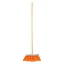 [7506240636960] KLINTEK BROOM LARGE w/WOOD HANDLE ES-220C