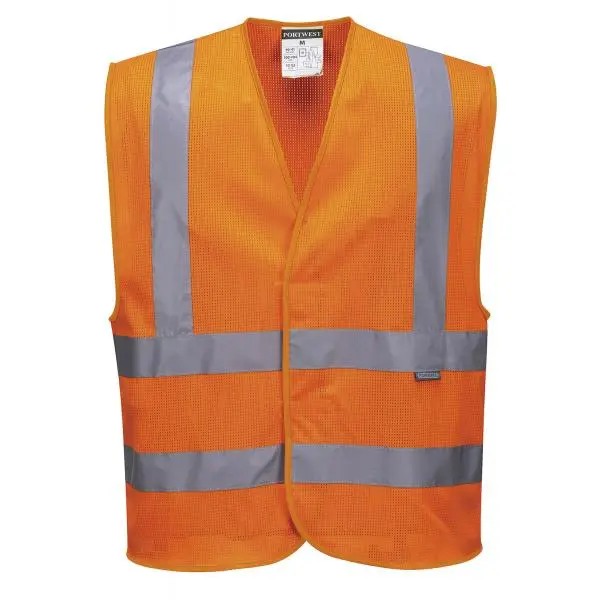 [5036108277797] MESHAIR ORANGE BAND AND BRACE VEST SMALL/MEDIUM PORTWEST - C370ORR...