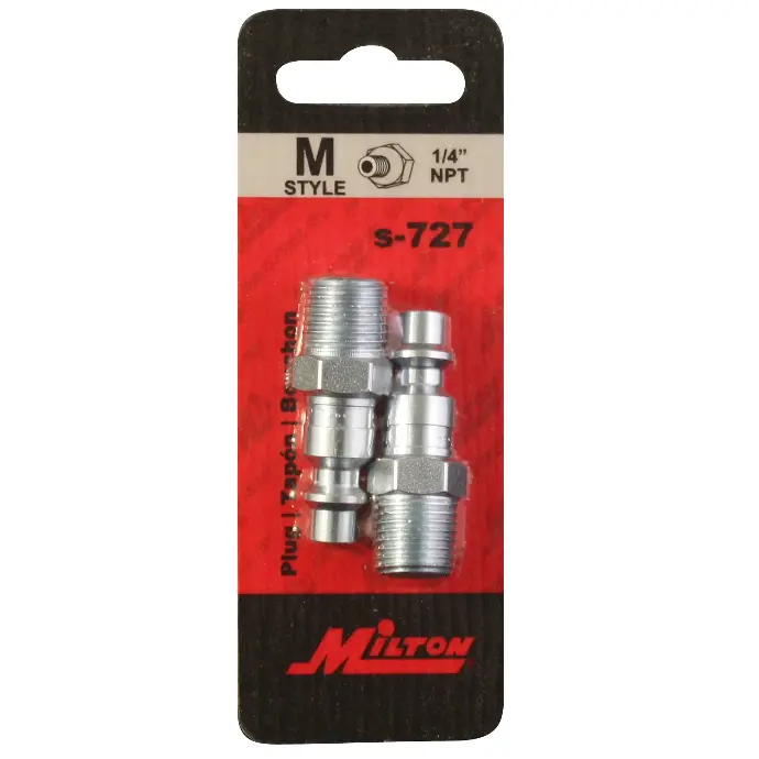 [030937400260] MILTON COUPLER PLUGS MALE 1/4" - S-727
