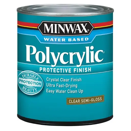 [027426244443] MINWAX POLYCRYLIC WATER BASE CLEAR SEMI GLOSS 1/2PT - 244444444