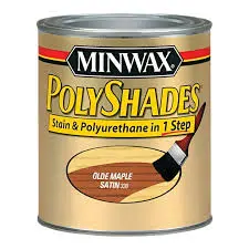 [027426613300] MINWAX POLYSHADES 61330444 WOOD STAIN AND POLYURETHANE 330 OLD MAPLE SATIN QUART - 61330444