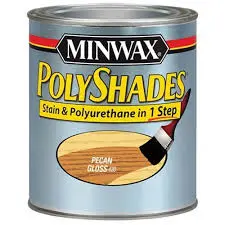 [027426614208] MINWAX POLYSHADES 61420444 WOOD STAIN AND POLYURETHANE 420 PECAN GLOSS QUART - 61420444