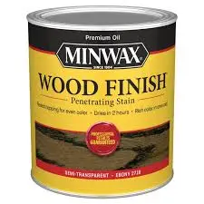 [027426700130] MINWAX WOOD FINISH PENETRATING STAIN EBONY 2718 QUART - 70013444