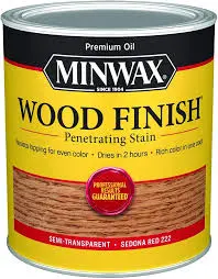 [027426700437] MINWAX WOOD FINISH PENETRATING STAIN SEDONA RED 222 QUART - 700434444