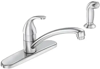 [026508872031] MOEN ADLER SINGLE-HANDLE LOW ARC STANDARD KITCHEN FAUCET WITH SIDE ...