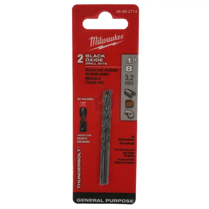 [045242166770] Milwaukee Black Oxide Drill Bit 1/8" 48-89-2714