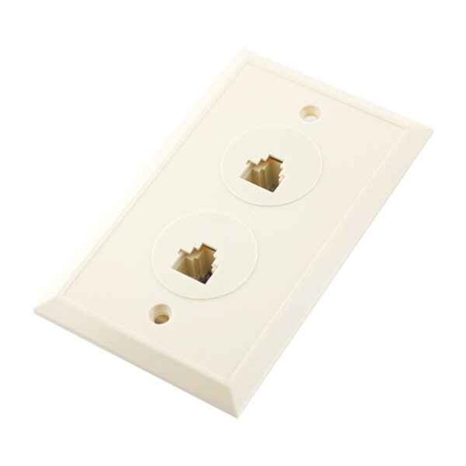 [784644723135] NA - Double RJ 45 Jack Wall Plate KR-217-8