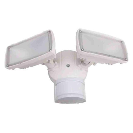 [844366070334] NATURALED 7033 LED FXSFD20 WH-SEN 20 WATT DOUBLE HEAD LED FLOOD LIGHT WHITE MOTION SENSOR 5000K 120V - 7033