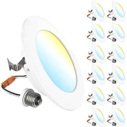 [844366075629] NATURALED DIMMABLE 9W 3000K 4" RECESSED LED DOWNLIGHT - 7562