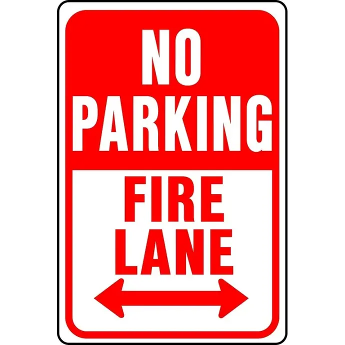[029069110598] NO PARKING FIRE LANE SIGN 12" X 18" HY-KO - HW-26