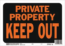 [029069030162] NO PRIVATE PROPERTY - KEEP OUT SIGN 9" X 12" HY-KO - 3016