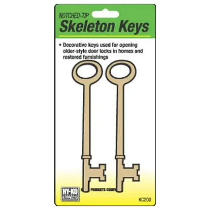 [029069751791] NOTCHED SKELETON KEYS 2CARD HY-KO - KC200