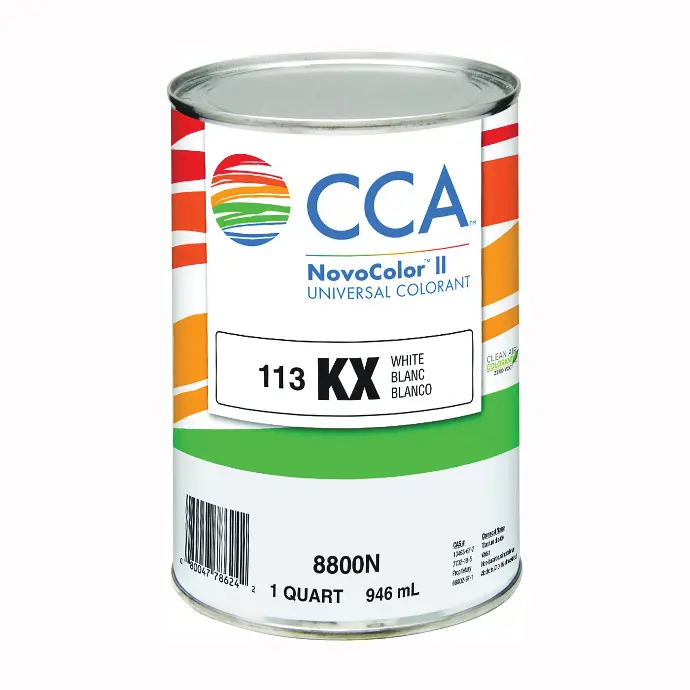[080047786242] NOVOCOLOR II COLORANT ZERO KX WHITE QUART - 076.008800N