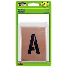[029069106843] NUMBER AND LETTER 2" STENCIL SET HY-KO - ST-2