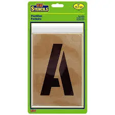 [029069106881] NUMBER AND LETTER 6" STENCIL SET HY-KO - ST-6
